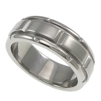 Stainless Steel Finger Ring, 304 Stainless Steel, original color, 8mm, US Ring 