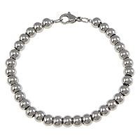 Stainless Steel Chain Bracelets, 304 Stainless Steel, ball chain, original color Approx 7.2 Inch 
