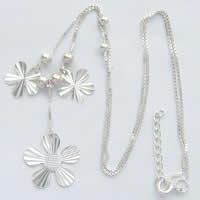 Sterling Silver Jewelry Necklace, 925 Sterling Silver, Flower, plated .7 Inch 