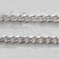 Sterling Silver Jewelry Necklace, 925 Sterling Silver, curb chain, 3mm Inch 