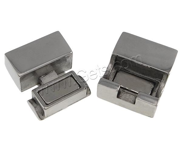 Rectangle Stainless Steel Magnetic Clasp, different size for choice & Customized, original color, Sold By PC