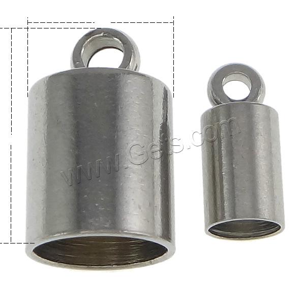 Stainless Steel End Caps, 304 Stainless Steel, Column, plated, machine polishing & different size for choice, more colors for choice, Sold By PC