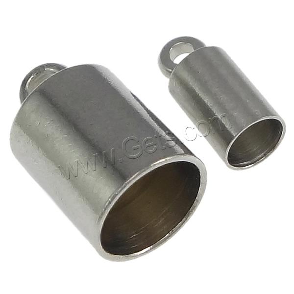 Stainless Steel End Caps, 304 Stainless Steel, Column, plated, machine polishing & different size for choice, more colors for choice, Sold By PC