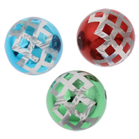 2015 Latest Acrylic Beads, Round, UV plating, transparent 20mm Approx 2mm 