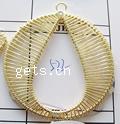 Messing gewebt Perlen, Eisen, Kreisring, Elektrophorese, keine, 48x53mm, 500PCs/Tasche, verkauft von Tasche