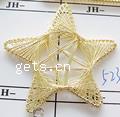 Iron Wire Beads, Star, colorful plated 47mm 