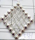 Messing gewebt Perlen, Eisen, Rhombus, plattiert, keine, 49x64mm, 500PCs/Tasche, verkauft von Tasche