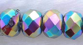Rondell Kristallperlen, Kristall, bunte Farbe plattiert, verschiedene Größen vorhanden & handgemachte facettiert, mehrere Farben vorhanden, verkauft von Strang
