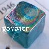 Lampwork Glass Beads Cube 6mm Platings Color