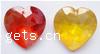 colgantes joyas de zirconia cúbica, cúbica circonia, Corazón, facetas, más colores para la opción, 18x18x6mm, Vendido por UD
