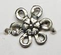 Metal Alloy Charm Connector, Flower, plated 10mm 
