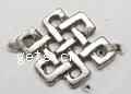Metal Alloy Charm Connector, Chinese Knot, plated 