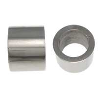 Stainless Steel Large Hole Beads, 304 Stainless Steel, Column, plated Approx 9mm 