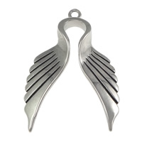 Stainless Steel Wing Shape Pendant, 316 Stainless Steel, plated, enamel Approx 2.2mm 