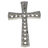 Stainless Steel Pendant Setting, 316 Stainless Steel, Cross, plated Approx Inner Approx 1mm 