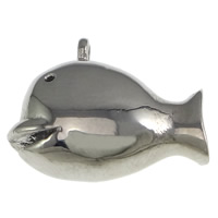 Stainless Steel Animal Pendants, 316 Stainless Steel, Shark, plated Approx 1mm 