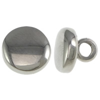 304 Stainless Steel Shank Button, Flat Round, plated Approx 2mm 