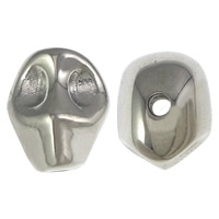 Edelstahl-Perlen-Einstellung, 316 Edelstahl, Schädel, plattiert, keine, 9x11mm, Bohrung:ca. 1.5mm, Länge:2x3 , verkauft von PC