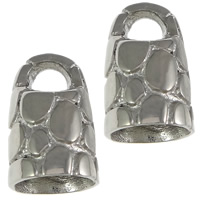 Stainless Steel End Caps, 316 Stainless Steel, Column, plated Approx 7.5mm 
