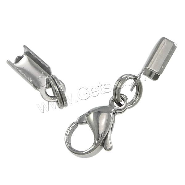 Garra cuerda pulseras acero inoxidable, con punta de cable & diverso tamaño para la opción, color original, Vendido por UD