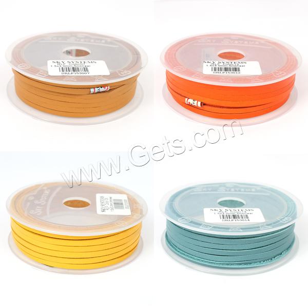 Cowhide Leather Cord, with plastic spool, different size for choice, more colors for choice, Sold By PC