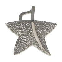 Stainless Steel Leaf Pendant, 316 Stainless Steel, plated, hammered Approx 
