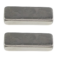 Stainless Steel Beads, 304 Stainless Steel, Rectangle, plated Approx 1mm 