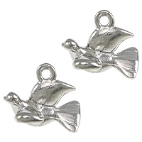 Stainless Steel Animal Pendants, 316 Stainless Steel, Bird, plated Approx 2mm 