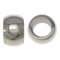 Stainless Steel Large Hole Beads, 303 Stainless Steel, Rondelle, original color Approx 6mm 