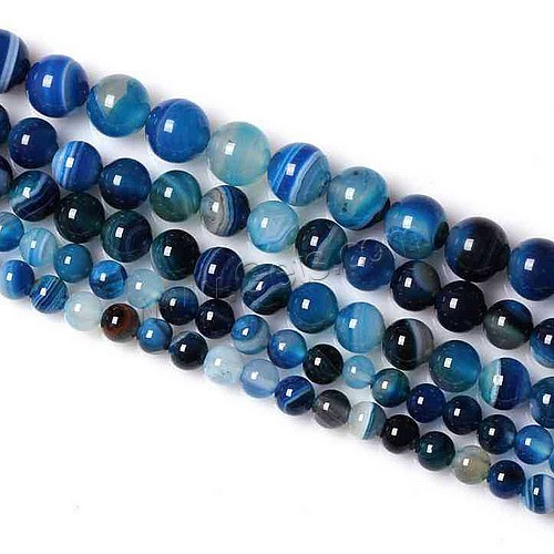 Lace Agate Beads, Round, different size for choice, blue, Sold By PC