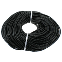 Cordón de cuero del zurriago , Capa cuero serraje, Negro, 5mm, 100patiospatio/Grupo, Vendido por Grupo