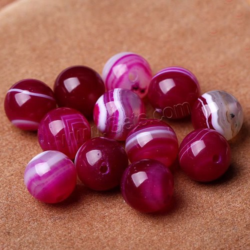 Natural Lace Agate Beads, Round, different size for choice, bright rosy red, Sold By PC
