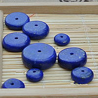 Natural Lapis Lazuli Spacer Bead, Flat Round Grade AAAAA 