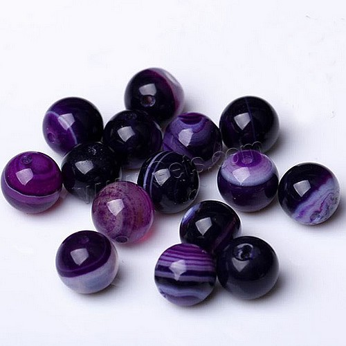 Natural Lace Agate Beads, Round, different size for choice, purple, Sold By PC