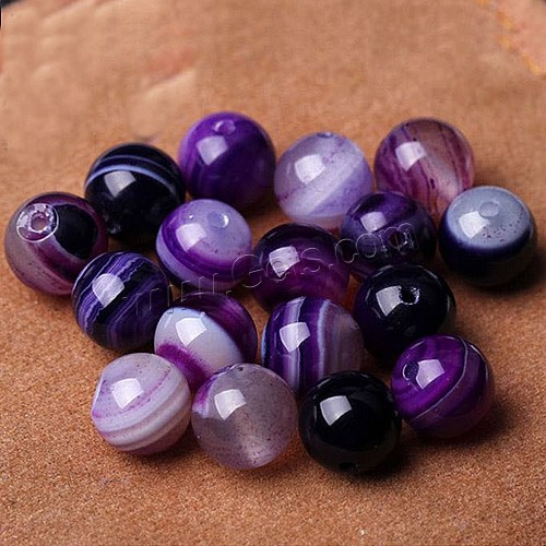 Natural Lace Agate Beads, Round, different size for choice, purple, Sold By PC
