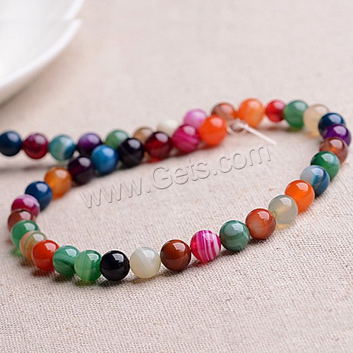 Natural Lace Agate Beads, Round, different size for choice, multi-colored, Sold By PC