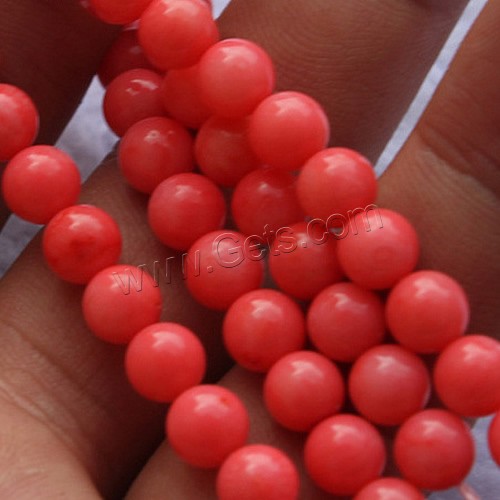 Natural Coral Beads, Round, different size for choice, pink, Grade AAA, Sold By PC
