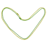 Messing Halskette, plattiert, Kugelkette, keine, 2mm, Länge:17 ZollInch, verkauft von Strang