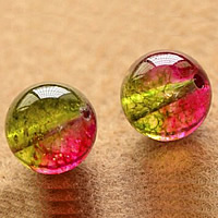 Floral Glass Beads, Round 