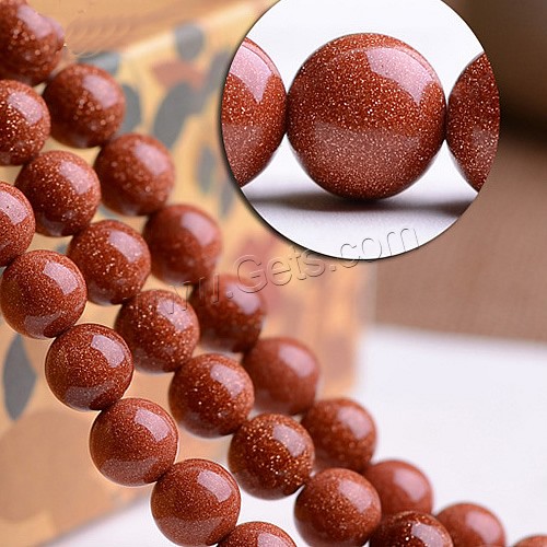 Goldstone Beads, Round, different size for choice, Sold By PC
