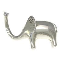Sterling Silver Animal Bead, 925 Sterling Silver, Elephant, plated 