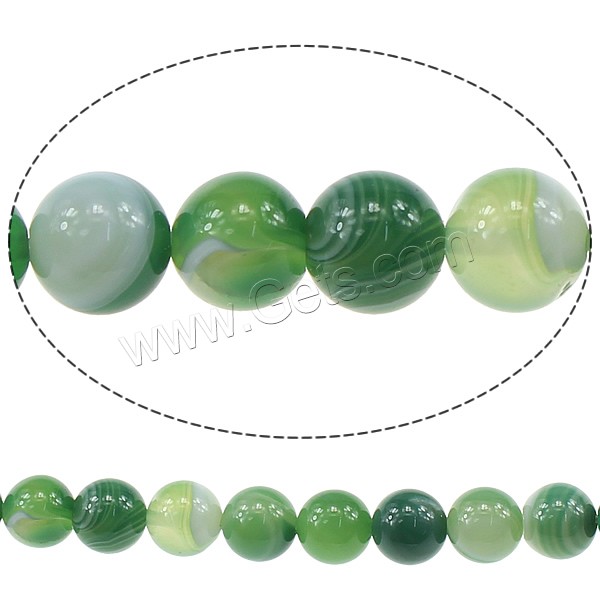 Natural Lace Agate Beads, Round, different size for choice, light green, Hole:Approx 1-1.5mm, Length:Approx 15 Inch, Sold By Strand