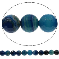 Natural Lace Agate Beads, Round & faceted, blue Approx 1mm Approx 14.5 Inch 