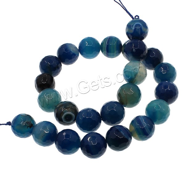 Natural Lace Agate Beads, Round, different size for choice & faceted, blue, Hole:Approx 1mm, Length:Approx 14.5 Inch, Sold By Strand