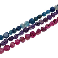 Achat Perlen, verschiedenen Materialien für die Wahl, 12-15mm, Bohrung:ca. 1mm, Länge:ca. 15.3 ZollInch, ca. 29PCs/Strang, verkauft von Strang