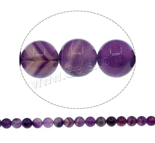 Perles agates violet naturelles, agate pourpre, Rond, normes différentes pour le choix, Trou:Environ 1mm, Longueur:Environ 15 pouce, Vendu par brin