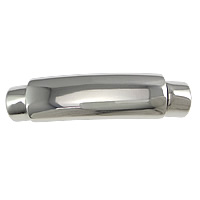 Stainless Steel Leather Cord Clasp, Column, plated Approx 6mm 