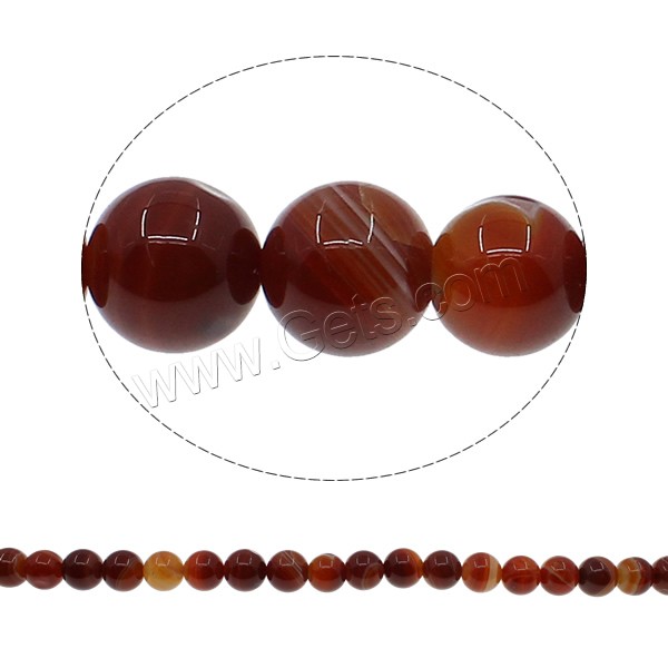 Natural Lace Agate Beads, Round, different size for choice, red, Hole:Approx 1mm, Length:Approx 15 Inch, Sold By Strand