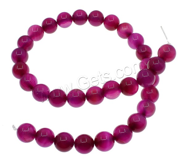 Perles agates rose naturelles, agate rose, Rond, normes différentes pour le choix, Trou:Environ 1mm, Longueur:Environ 15.3 pouce, Vendu par brin