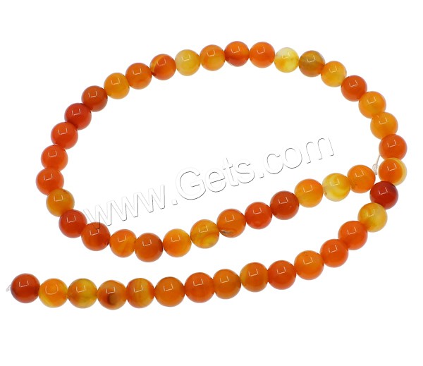Natural Red Agate Beads, Round, different size for choice, Hole:Approx 1mm, Length:Approx 15.3 Inch, Sold By Strand